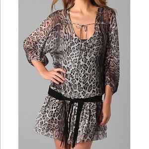 Haute Hippie Silk Leopard Dress